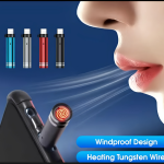 Compact USB-C rechargeable tungsten wire lighter with windproof flameless ignition