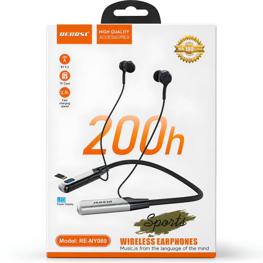 Recrsi RE-NY060 200H Wireless Neckband Bluetooth 5.3 – Buy in Bangladesh